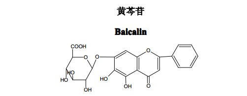 黃芩苷中藥化學對照品分子結構圖