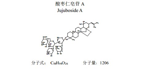 酸棗仁皂苷A中藥化學對照品分子結構圖