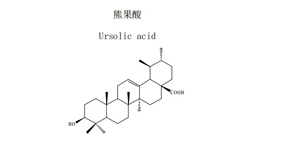 熊果酸中藥化學對照品分子結構圖