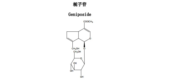 梔子苷中藥化學(xué)對照品分子結(jié)構(gòu)圖