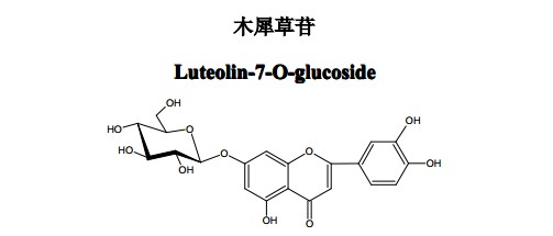 木犀草苷中藥化學對照品分子結構圖