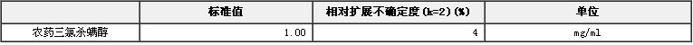 農(nóng)藥三氯殺螨醇溶液標(biāo)準(zhǔn)物質(zhì)