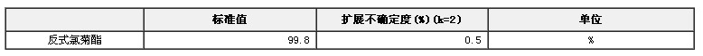 反式氯菊酯農(nóng)藥純度標(biāo)準(zhǔn)物質(zhì)