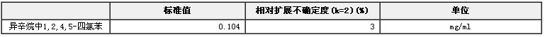 異辛烷中1,2,4,5-四氯苯溶液標準物質