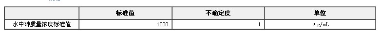 砷單元素溶液標準物質(zhì)