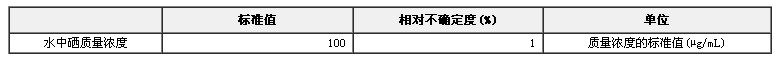硒單元素溶液標準物質