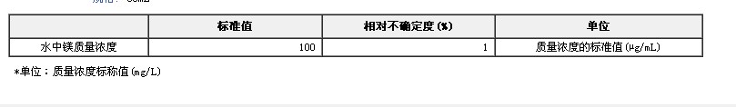 鎂單元素溶液標準物質