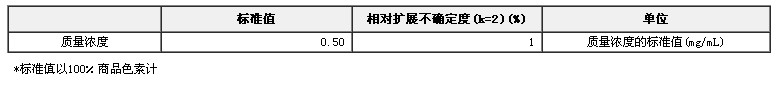 食用合成色素日落黃溶液標準物質