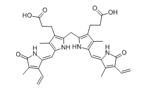 膽紅素對照品分子結構圖