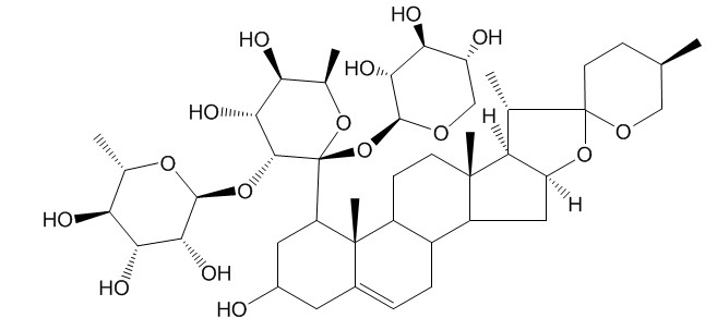 麥冬皂苷D對照品分子結構圖