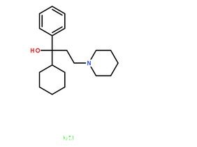 鹽酸苯海索CAS號：52-49-3分子結構圖
