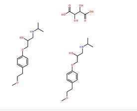 酒石酸美托洛爾CAS號：56392-17-7分子結構圖
