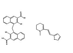 雙羥萘酸噻嘧啶CAS號：22204-24-6 分子結構圖