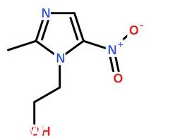 甲硝唑分子結構圖