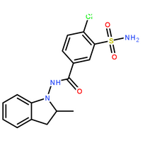 吲達帕胺分子結(jié)構(gòu)圖