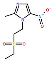 替硝唑分子結構圖