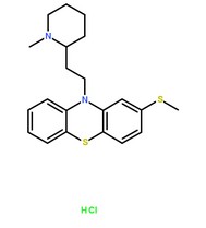 鹽酸硫利達(dá)嗪分子結(jié)構(gòu)圖