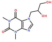 二羥丙茶堿分子結構圖