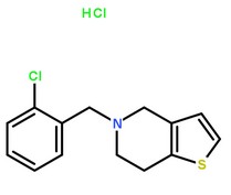 鹽酸噻氯匹定分子結(jié)構(gòu)圖