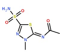 醋甲唑胺分子結構圖