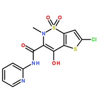 氯諾昔康分子結構圖
