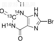 8-溴黃嘌呤-15N2,13C標準品