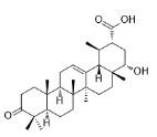 22α-Hydroxy-3-oxo-12-ursen-30-oic acid標準品